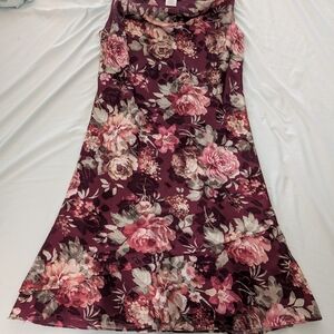 Ultra Dress Collection Burgundy Floral A-Line Dress